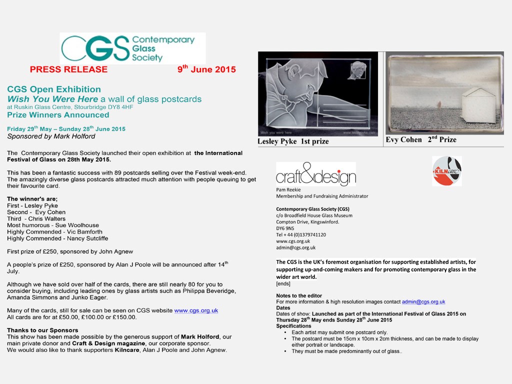 CGS Exhibition Wish-You-Were-Here- Prize2015